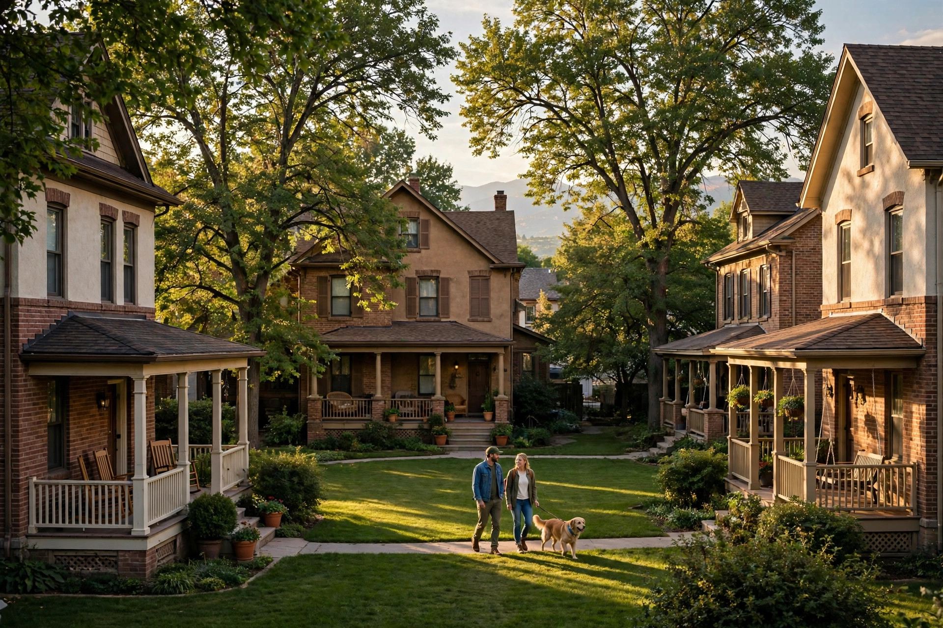 Courtyard homes in Central Park, Denver